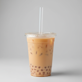 25% Sweetness Four Seasons Milk Tea with Crystal Boba [24 oz]