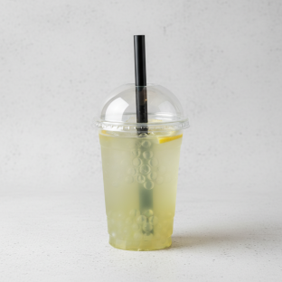 50% Sweetness Fresh Lemon Green Tea with Crystal Boba [16 oz]