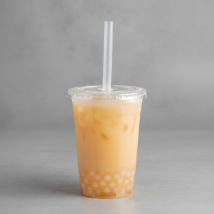 50% Sweetness Orange Yakult with Crystal Boba [16 oz]