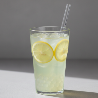 Fresh Lemon Green Tea with Crystal Boba [24 oz]
