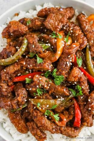 Mongolian Beef and White Rice [Small]