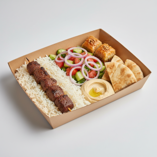Beef Kebab Boxed Meal Beef Kebab Boxed Meal