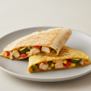 Quesadillas - Chicken & Veggie (mixed Tortillas) Quesadillas - Chicken & Veggie (mixed Tortillas)