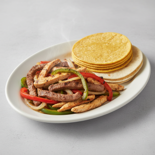 Fajitas - Chicken & Steak (mixed Tortillas) Fajitas - Chicken & Steak (mixed Tortillas)