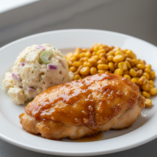 Honey Butter Roasted Chicken with Potato Salad, Fried Corn