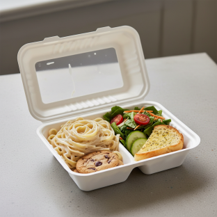 Fettuccine Alfredo Boxed Lunch - Garden Salad Fettuccine Alfredo Boxed Lunch - Garden Salad