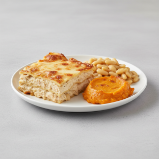 Alfredo Chicken Lasagna, Butter Beans, Sweet Potatoes Casserole Alfredo Chicken Lasagna, Butter Beans, Sweet Potatoes Casserole
