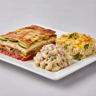 Vegetable Lasagna, Macaroni Salad with Tuna, Broccoli Cheese Rice Casserole Vegetable Lasagna, Macaroni Salad with Tuna, Broccoli Cheese Rice Casserole