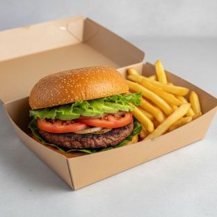 B'igi Garden Burger Box - Vegan Gluten Free - Fries B'igi Garden Burger Box - Vegan Gluten Free - Fries
