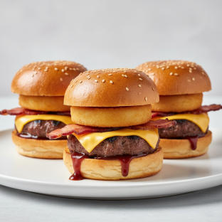 Mini Burgers - Western Bbq Burger Mini Burgers - Western Bbq Burger