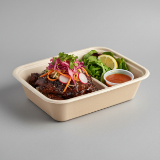 Bowl Boxed Lunch — Short Rib with Salad and Spicy Sauce Bowl Boxed Lunch — Short Rib with Salad and Spicy Sauce