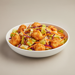 Orange Ginger Bowl — Chopped Salad with Crispy Tempura Chicken Orange Ginger Bowl — Chopped Salad with Crispy Tempura Chicken