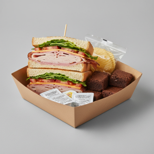 Club Sandwich Boxed Lunch - American Cheese Club Sandwich Boxed Lunch - American Cheese
