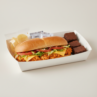 Buffalo Chicken Sandwich Boxed Lunch - American Cheese Buffalo Chicken Sandwich Boxed Lunch - American Cheese