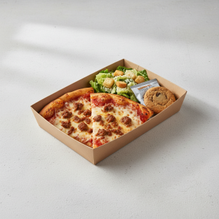Sausage Pizza Boxed Lunch - Caesar Salad Sausage Pizza Boxed Lunch - Caesar Salad