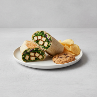 Tokyo Supergreens with Organic Sesame Tofu Wrap with Chips and Cookie