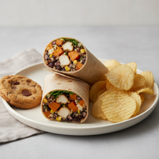 Earth Bowl Wrap with Chips and Cookie