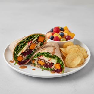 Earth Bowl Wrap with Chips and Fruit