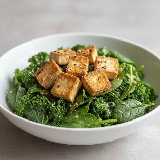 Tokyo Supergreens with Organic Sesame Tofu Salad Tokyo Supergreens with Organic Sesame Tofu Salad