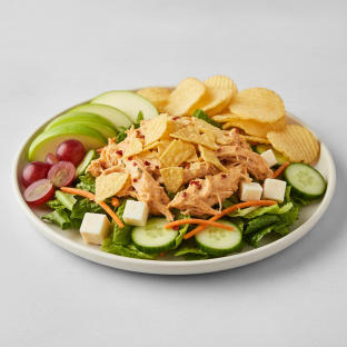 Buffalo Chicken Salad with Chips and Fruit Buffalo Chicken Salad with Chips and Fruit
