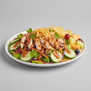 Thai Chicken Crunch Salad with Chips and Fruit Thai Chicken Crunch Salad with Chips and Fruit