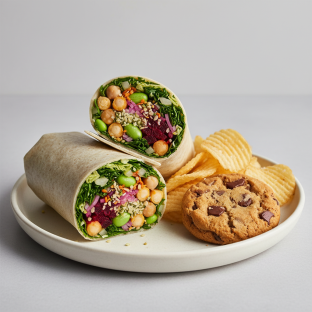 Plant Power Wrap with Chips and Cookie Plant Power Wrap with Chips and Cookie