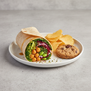 Plant Power Wrap with Chips and Cookie Plant Power Wrap with Chips and Cookie