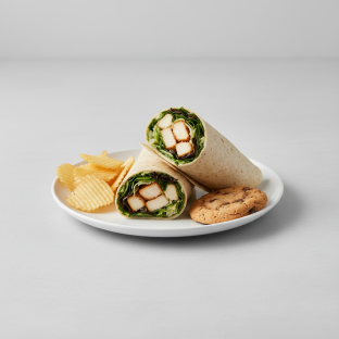 Tokyo Supergreens with Oven Roasted Chicken Wrap with Chips and Cookie Tokyo Supergreens with Oven Roasted Chicken Wrap with Chips and Cookie