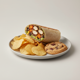Earth Bowl Wrap with Chips and Cookie Earth Bowl Wrap with Chips and Cookie