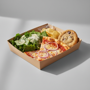 Red Onions Pizza Boxed Lunch - Caesar Salad Red Onions Pizza Boxed Lunch - Caesar Salad
