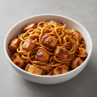 Orange Ginger Bowl — Hibachi Noodles with Fire Braised Grilled Chicken Orange Ginger Bowl — Hibachi Noodles with Fire Braised Grilled Chicken