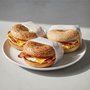 Breakfast Bagel Sandwiches