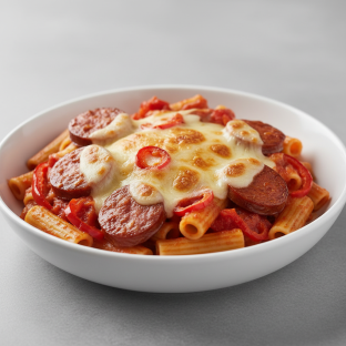 Hot Italian Sausage Marinara Pasta Bowl Hot Italian Sausage Marinara Pasta Bowl