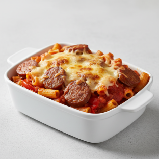 Hot Italian Sausage Marinara Pasta Tray Hot Italian Sausage Marinara Pasta Tray