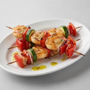 Grilled Shrimp and Vegetable Skewers