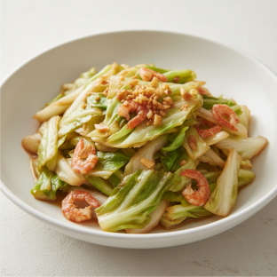Stir-Fried Cabbage with Dried Shrimp