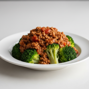 Broccoli with Meat Sauce Broccoli with Meat Sauce