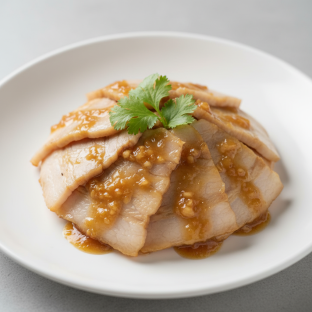 Steamed Pork Belly with Sweet Garlic Sauce Steamed Pork Belly with Sweet Garlic Sauce