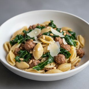 Kale and Sausage Orecchiette