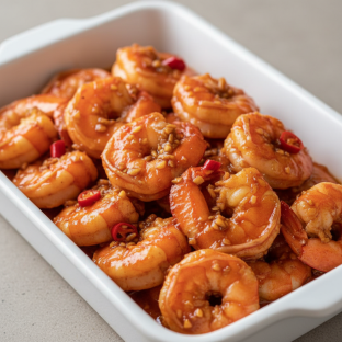Hot Garlic Shrimp Tray