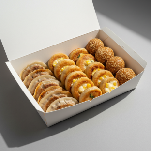 Korean Beef Dumplings and Mission Chicken Potsticker Box Korean Beef Dumplings and Mission Chicken Potsticker Box