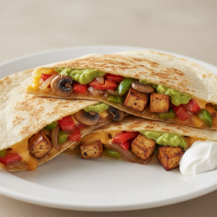 Super Grilled Veggie Tofu Quesadilla Super Grilled Veggie Tofu Quesadilla