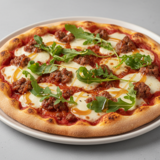 Large Sausage, Hot Honey and Arugula Large Sausage, Hot Honey and Arugula