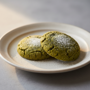 Matcha Shortbread Cookies