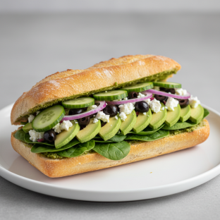 Mediterranean Avocado Baguette Mediterranean Avocado Baguette
