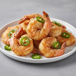 Salt and Pepper Shrimp with Jalapeno
