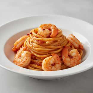 Linguini Scampi Diavolo Linguini Scampi Diavolo