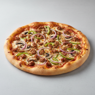 Sausage, Mushroom, Green Pepper and Onion Pizza Sausage, Mushroom, Green Pepper and Onion Pizza