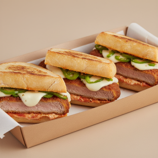 Veal Cutlet Panini Tray Veal Cutlet Panini Tray