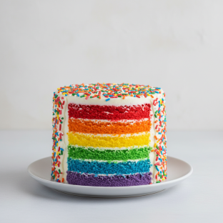 10-Inch Rainbow Cake